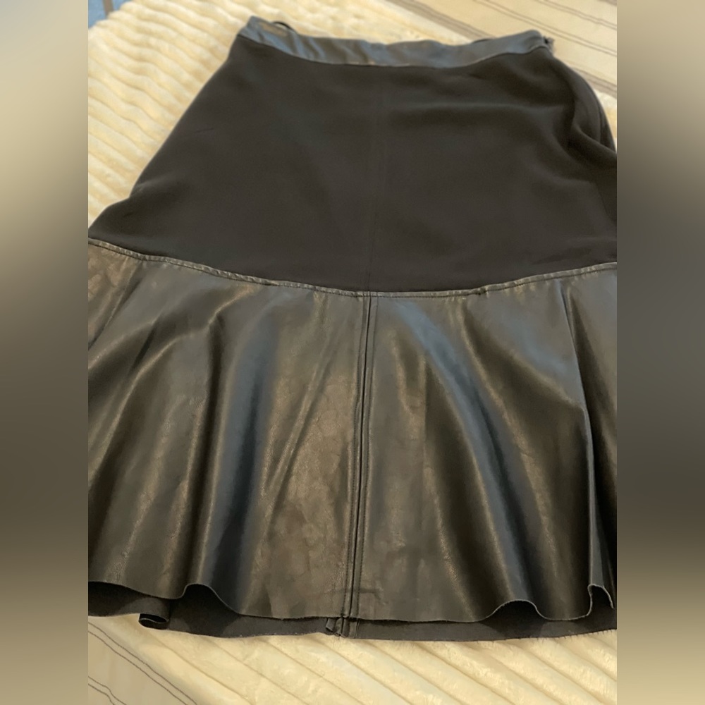 Knit/leather skirt - perfect with tall boots or heels.